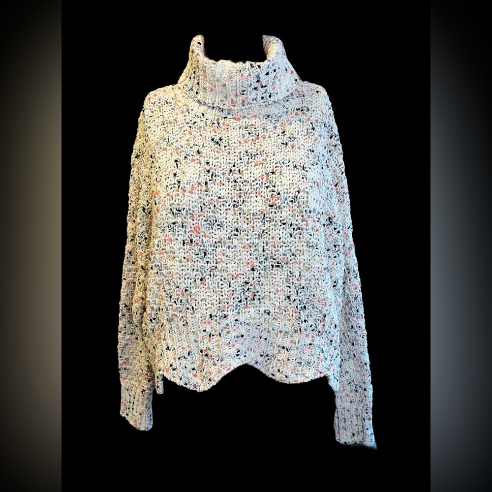 Moon & Madison Cozy Multicolor Knit Turtleneck Sweater